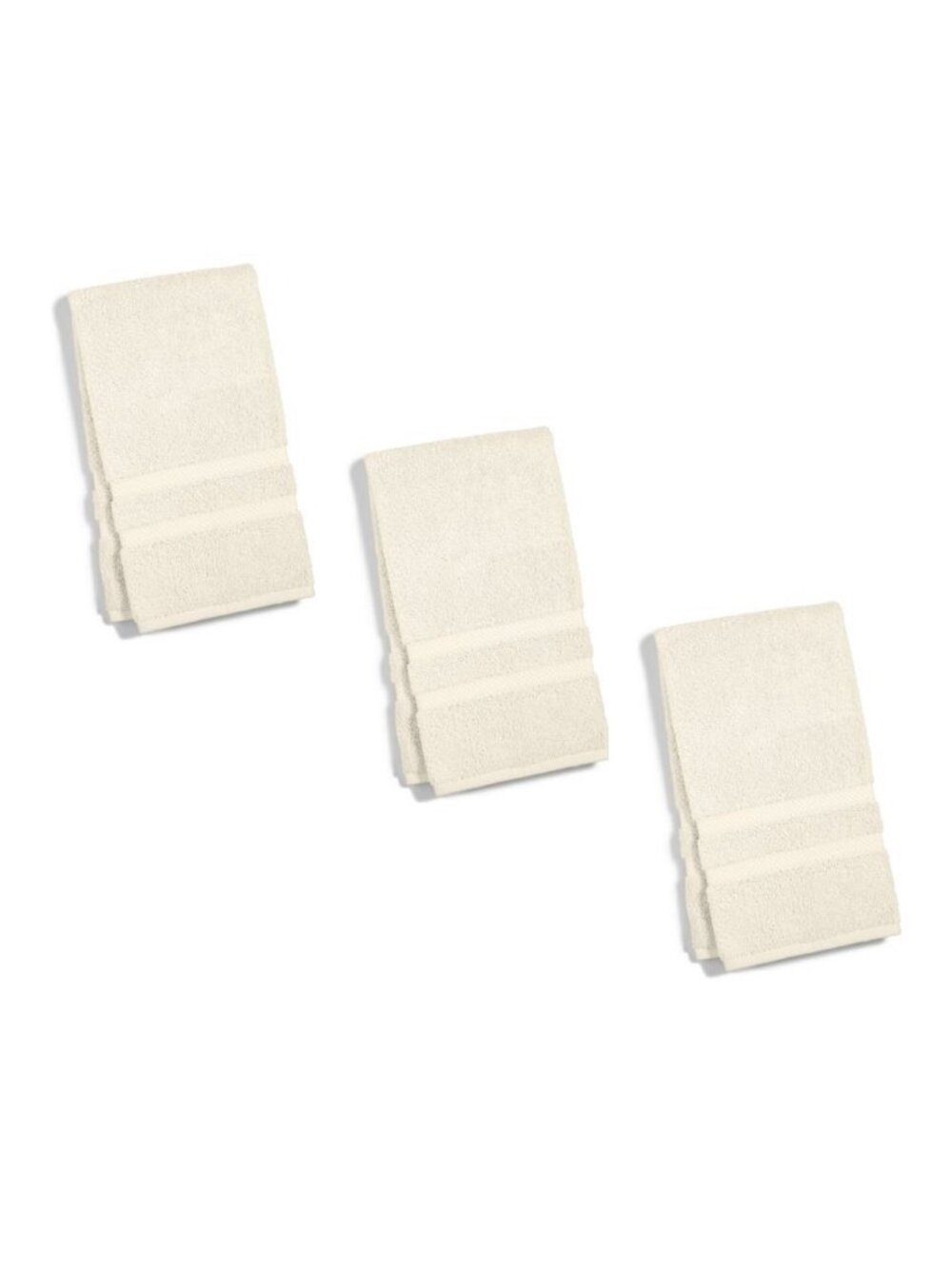 3 brand new IVORY-color Charter Club Elite 100% Hygro Cotton 16"x30" HAND Towels